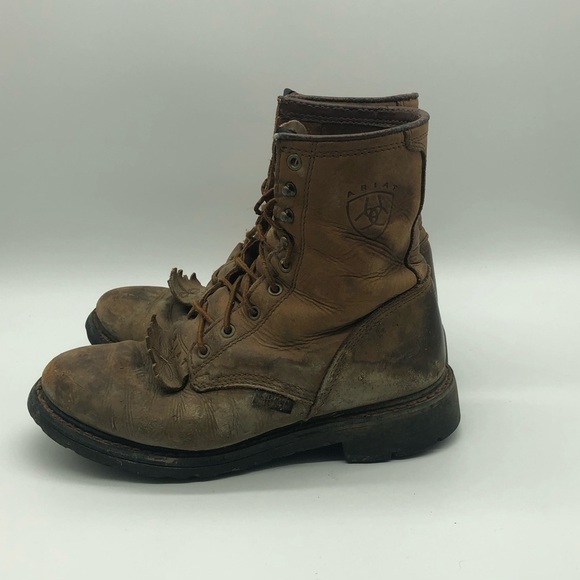 Ariat Boots Men\'s 7.5 Cascade Waterproof Western Leather Lace Up Work Rodeo Tall main image 8